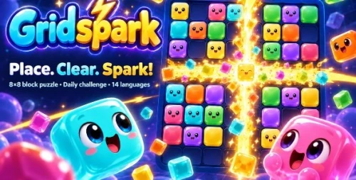 Gridspark | HTML5 Block Puzzle Game With ZAP and Daily Challenge