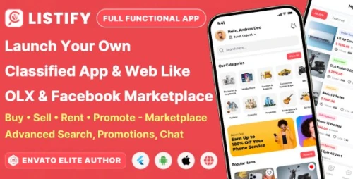 Listify – Buy & Sell Classified Marketplace | Products & Services | Short Videos | Android iOS Web