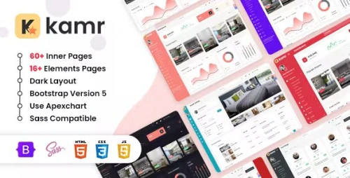 Kamr - Bootstrap 5 Hotel Admin Dashboard Template