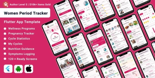 Zentiv | Women’s Wellness and Period Tracker Flutter App UI Kit