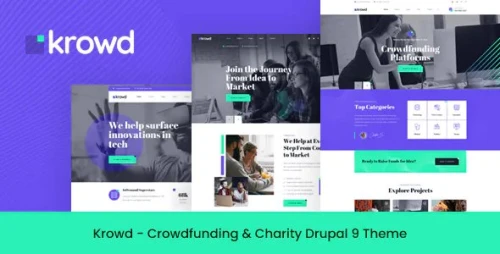 Krowd - Crowdfunding & Charity Drupal 9 Theme
