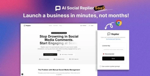 Replier SaaS - AI Content Generator for Social Media