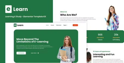 eLearn - Learning & Study Elementor Template Kit