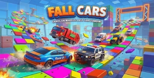 Fall Cars - Color Battle Arena | HTML5 Three.js Game