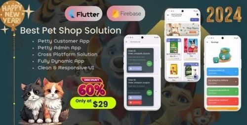 PawsHaven - Your Ultimate Pet Paradise eCommerce Solution | User & Admin App | Flutter & Firebase