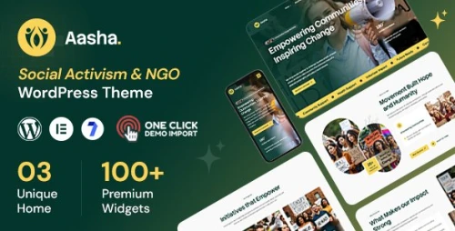 Aasha - Social Activism & NGO WordPress Theme