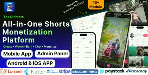 ReelsX | Ultimate Shorts Video Sharing & Monetization Platform Full Application