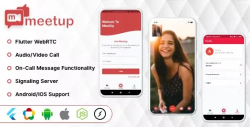 MeetUp: Complete Audio/Video Calling + Meeting Solution With Flutter WebRTC & Signaling Server