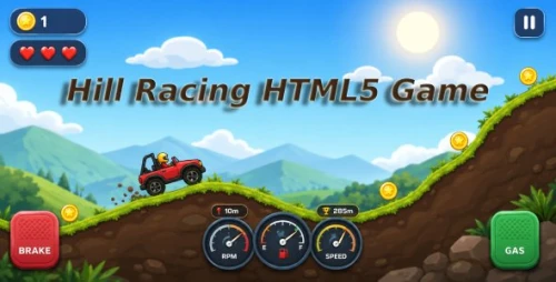 Hill Racing | HTML5 Physics Driving Arcade Game