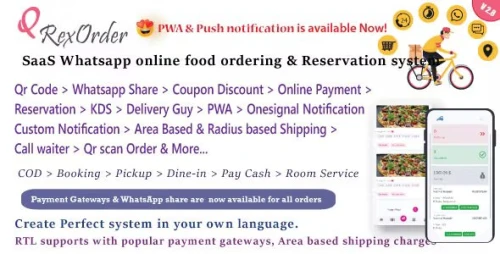 QrexOrder - SaaS WhatsApp Online ordering / Restaurant management / Reservation system