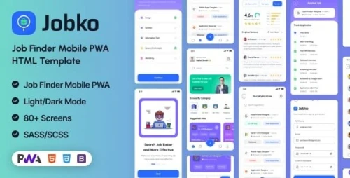 Jobko | Job Finder Mobile PWA HTML Template