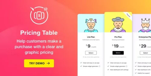 Pricing Table - WordPress Pricing Table Plugin