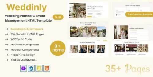 Weddinly - Wedding Planner & Event Management HTML Template