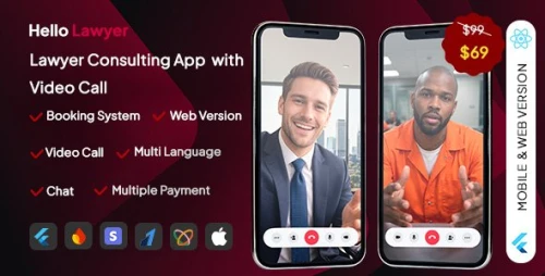 Hello Lawyer – Video Call Lawyer Booking Consulting Appointment Timeslot with Firebase