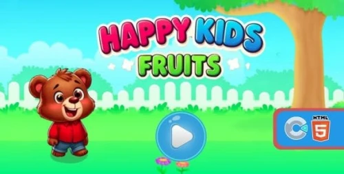 Happy Kids Fruits - HTML5 GAME (C3p)
