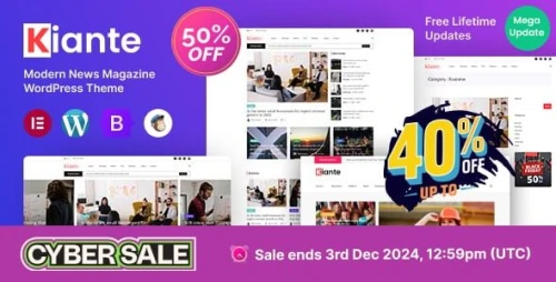 Kiante - Newspaper Magazine Blog Multi-Purpose Elementor WordPress Theme