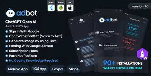 AdBot - ChatGPT Open AI Android and iOS App