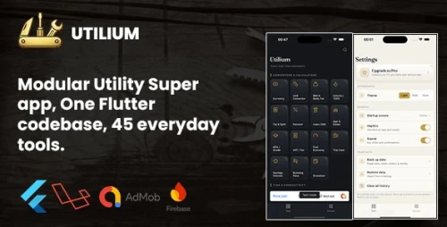 Utilium | Modular Utility Toolkit Flutter App With Laravel Backend