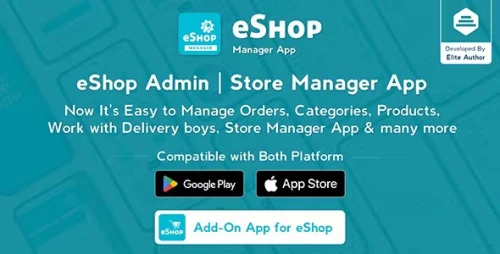 eShop - Ecommerce Admin / Store Manager app