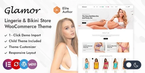 Glamor - Lingerie & Underwear Store WordPress WooCommerce Theme