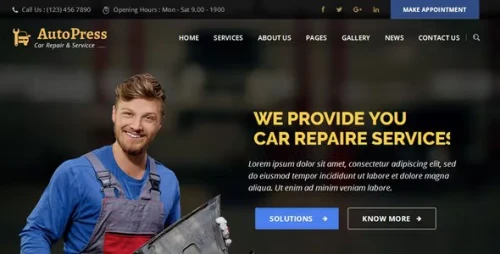 AutoPress - Car Repair & Services WordPress Theme