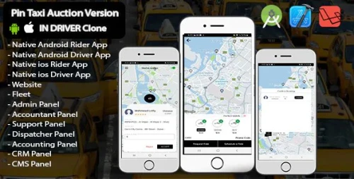 Pin Taxi Auction Version - IN DRIVER Clone
