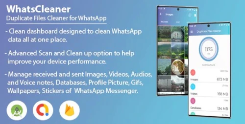 WhatsCleaner - Duplicate File Cleaner with Admob, Firebase & GDPR
