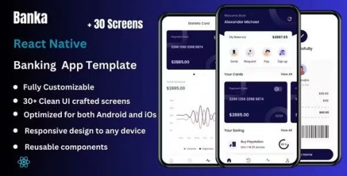 Banka - React Native CLI | Wallet | Banking App Template