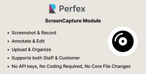 ScreenCapture – Screen Capture, Recording & Annotation Module for Perfex CRM