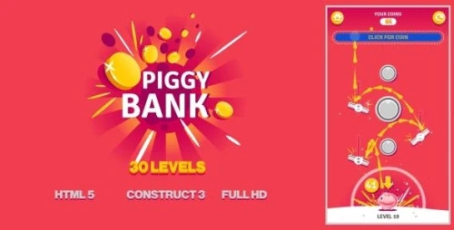 Piggy Bank - HTML5 Game (Construct3)