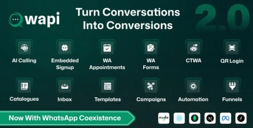 Wapi – WhatsApp CRM SaaS with Chatbot Flow Builder, API Automation & Multi-Tenant System