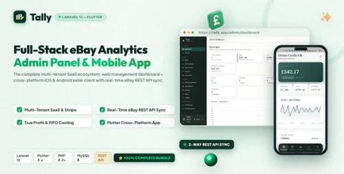 TallySeller | Third-Party eBay-Compatible Profit Tracker and Analytics SaaS | Laravel and Flutter