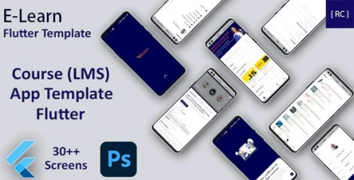 Online Learning App Template - LMS App - Online Course App Android + iOS Template - FLUTTER - ELearn