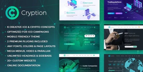 Cryption - ICO, Cryptocurrency & Blockchain WordPress Theme