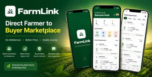 FarmLink | Flutter Agriculture Marketplace App With Laravel Admin Panel and Firebase Chat