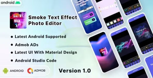 Smoke Text Art Effect | Smoke Name Maker | Android | Admob Ads