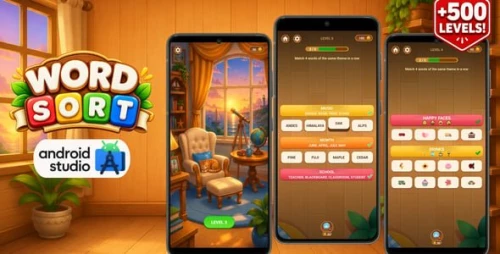 WordSort | Word Grouping Game Android Studio Project