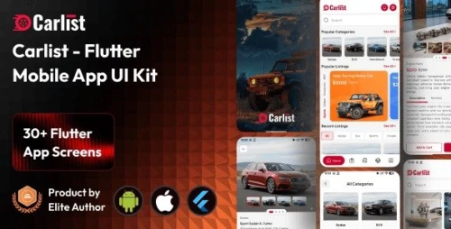 Carlist - Multivendor Car Listings / Dealership / Directory Flutter UI Kit