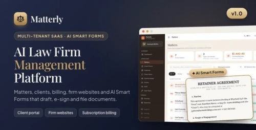 Matterly - AI Law Firm Management SaaS With Smart Forms