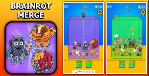 Brainrot Merge Drop Puzzle Game Unity Source Code