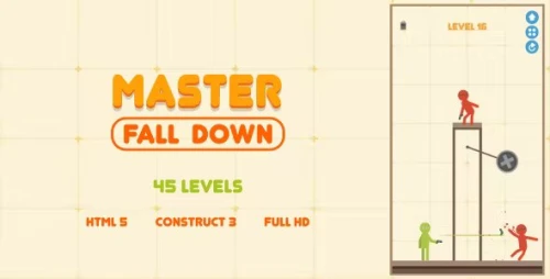 Master Fall Down - HTML5 Game (Construct3)