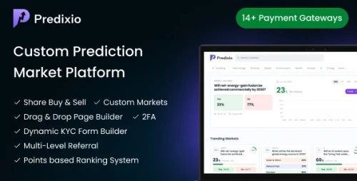 Predixio - Prediction Market Platform with Ranking and Referral System