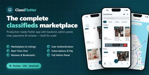 ClassiMarket | Classified Marketplace Flutter App and Next.js Admin Panel