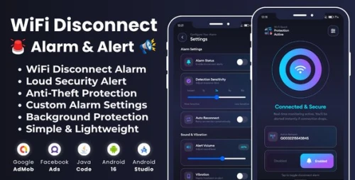 WiFi Disconnect Alarm Alert with AdMob Facebook Ads Android
