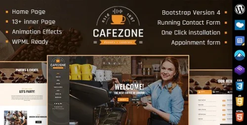 CafeZone - Coffee Restaurant WordPress Theme