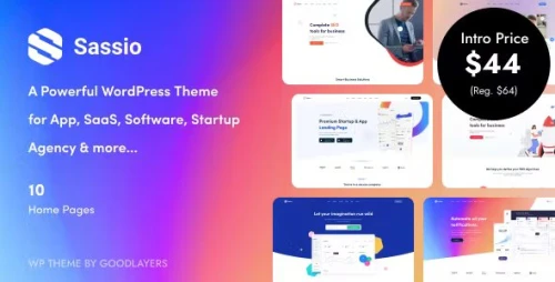 Sassio - SaaS Software & App WordPress Theme