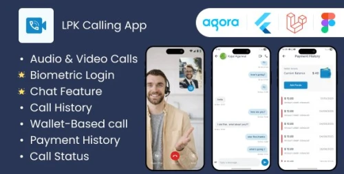 LPK VoIP Call – Flutter Audio, Video & Chat App with Admin Panel