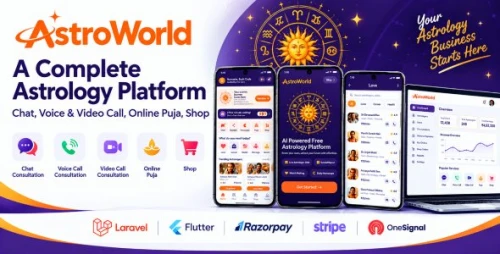 AstroWorld – Complete Astrology Platform – Chat, Voice & Video Call, Online Puja, Shop