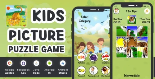 Kids Picture Puzzle Game with AdMob Facebook Ads Android