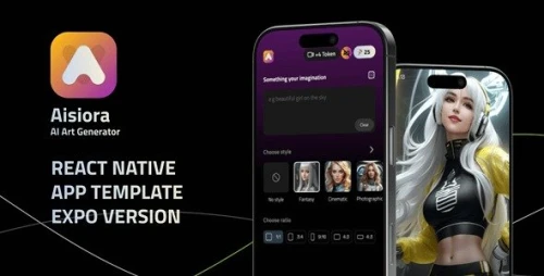 AI Art – React Native EXPO UI Template for AI Image Generator App